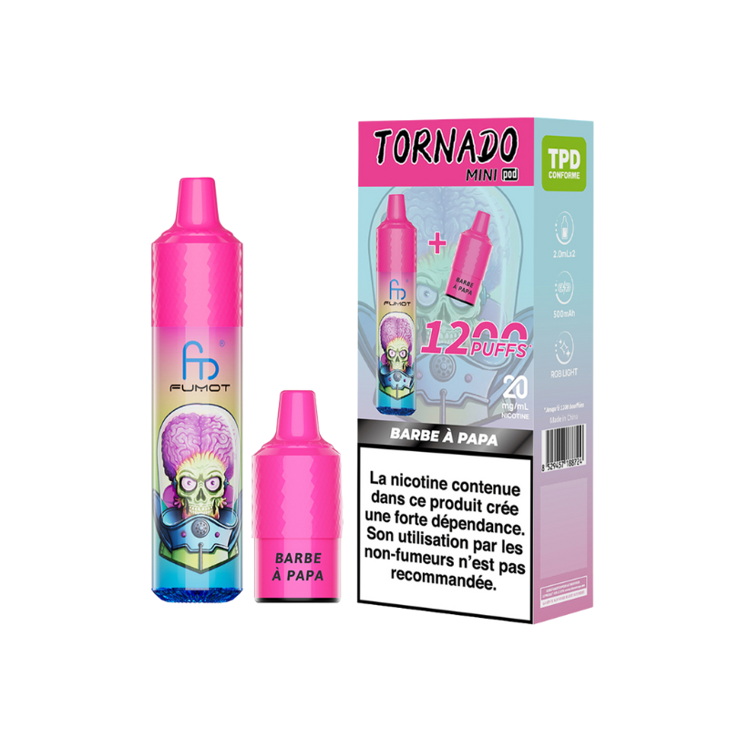Recharge Cartouche Pod Tornado Mini Fumot 1200