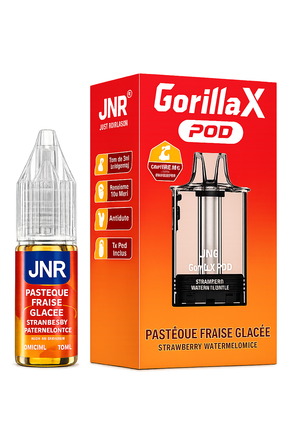 Pod JNR Cartouche GorillaX + Flacon 10ml