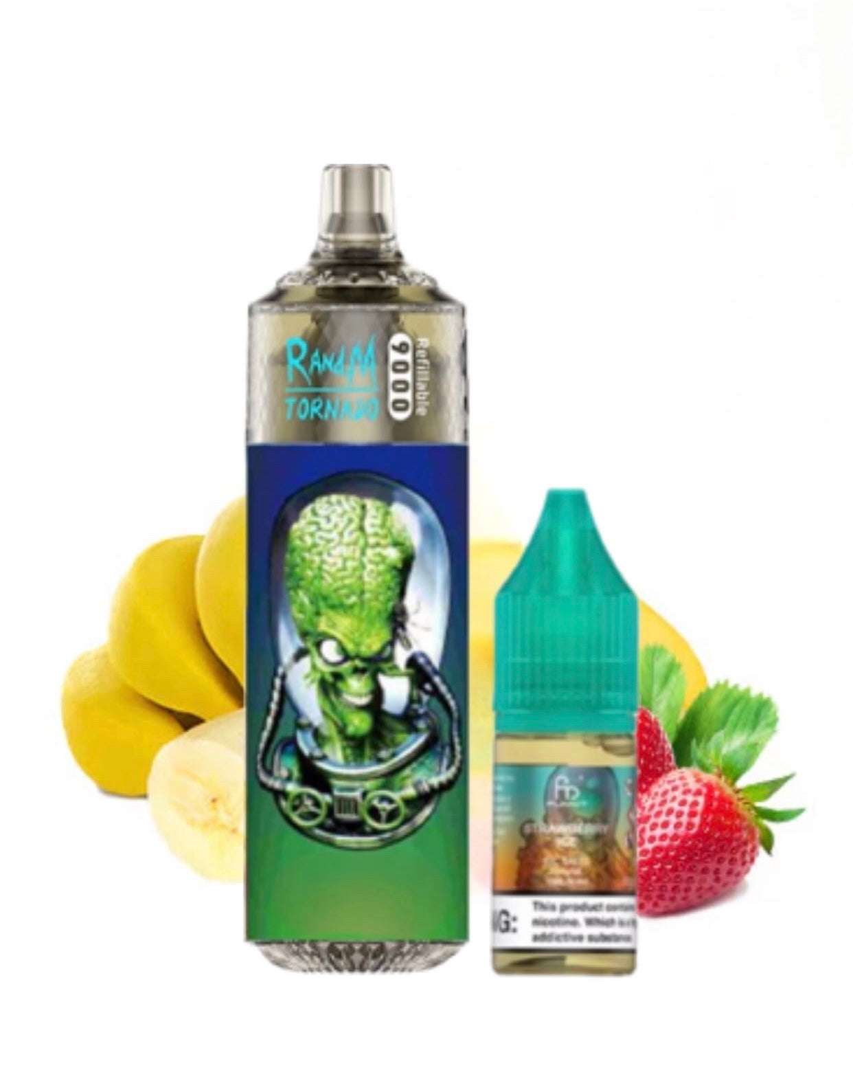 Puff 9000 Tornado Rechargeable 100% Légal - Fraise Banane - Puff Land CBD