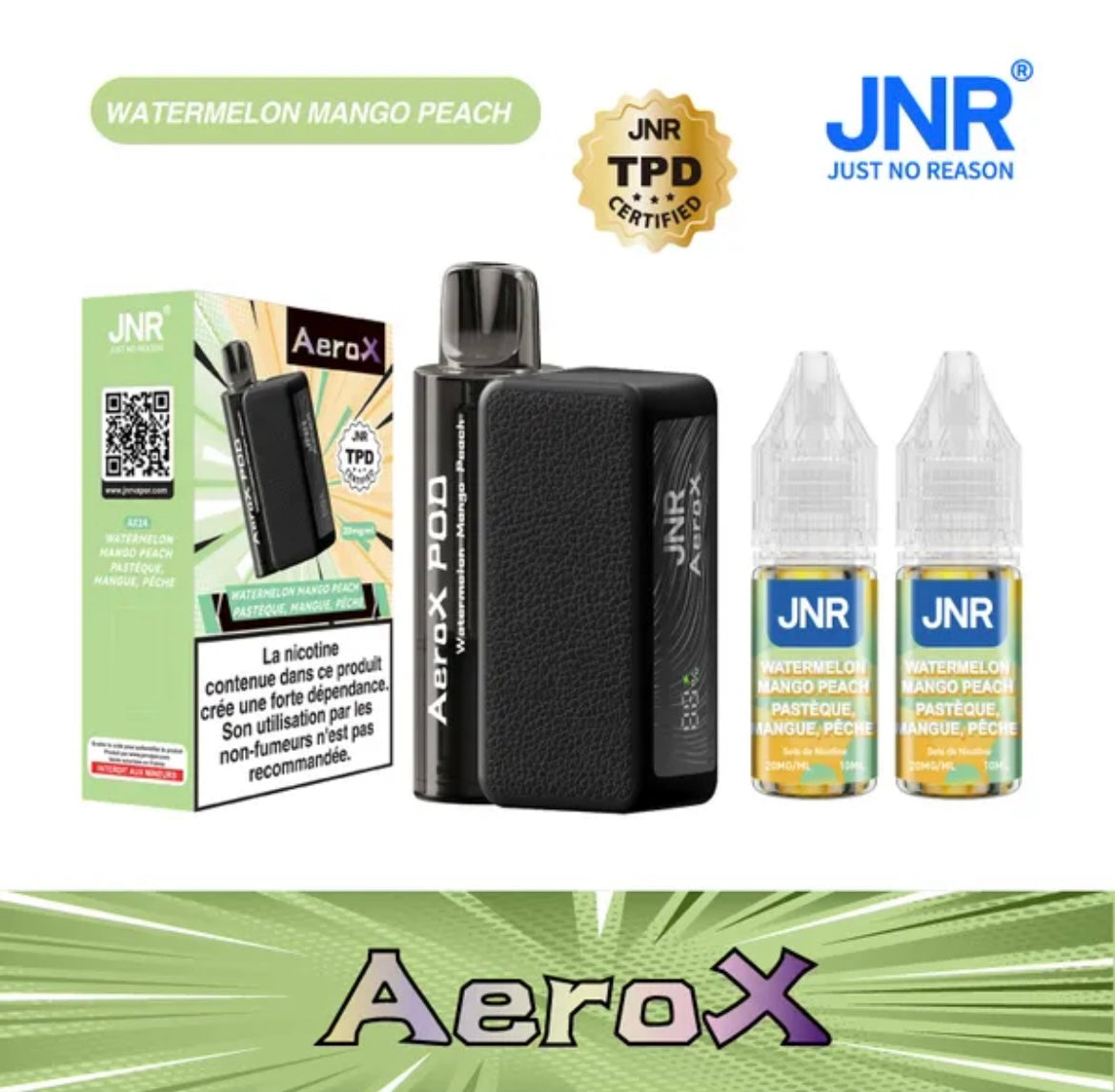 Carton Puff JNR 32000 AeroX Rechargeable (Lot de 10)