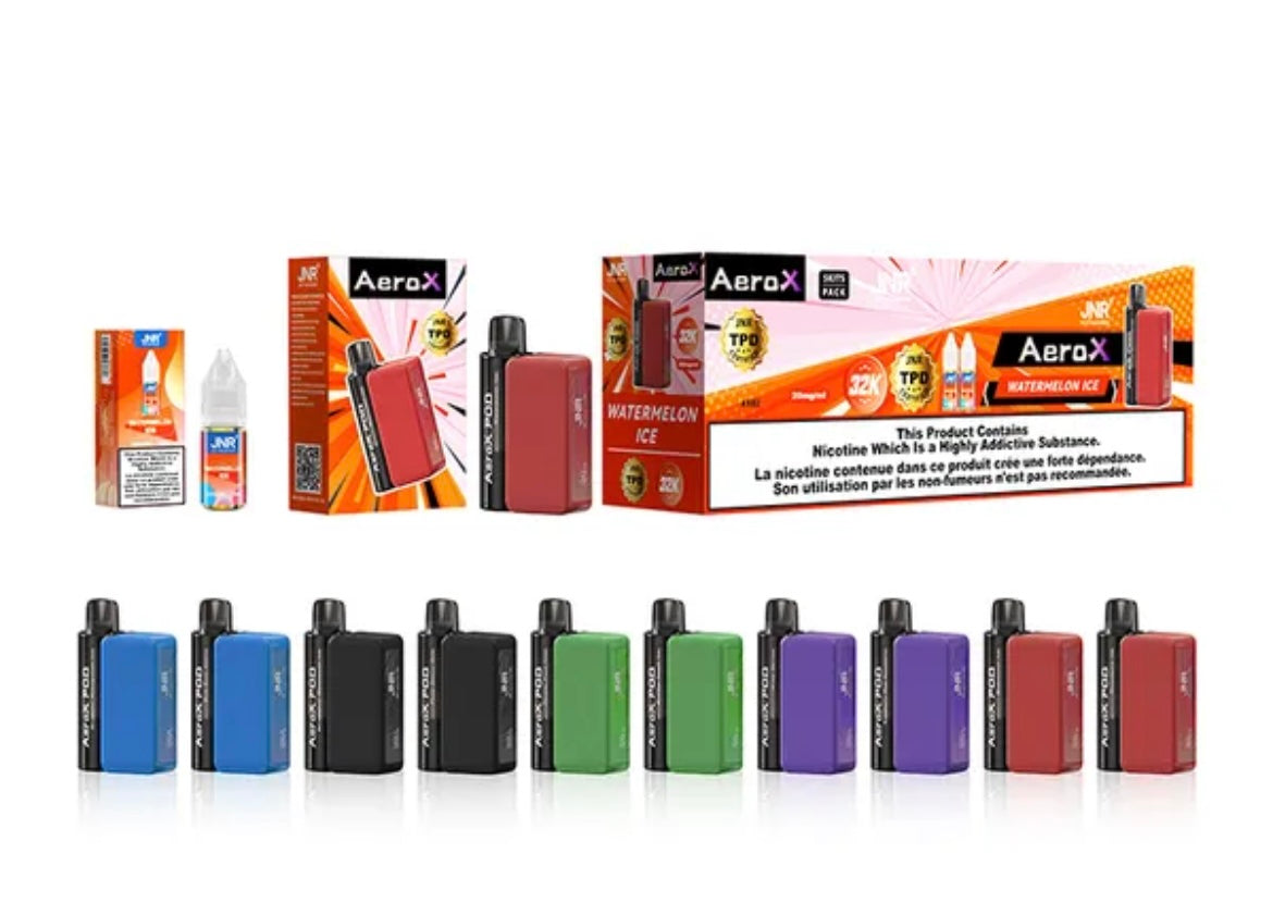 Carton Puff JNR 32000 AeroX Rechargeable (Lot de 10)