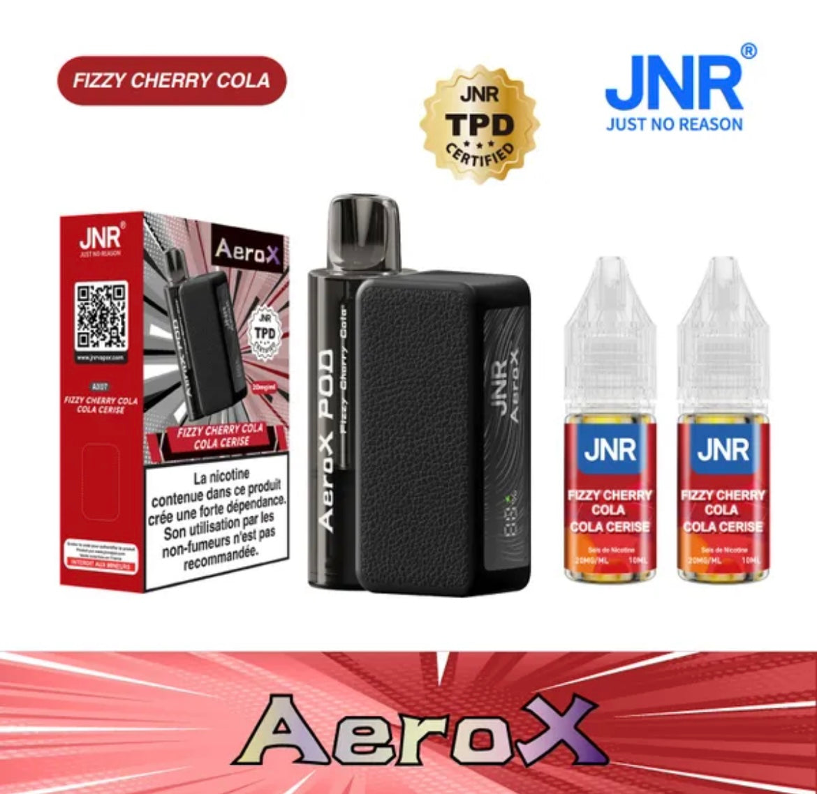 Carton Puff JNR 32000 AeroX Rechargeable (Lot de 10)