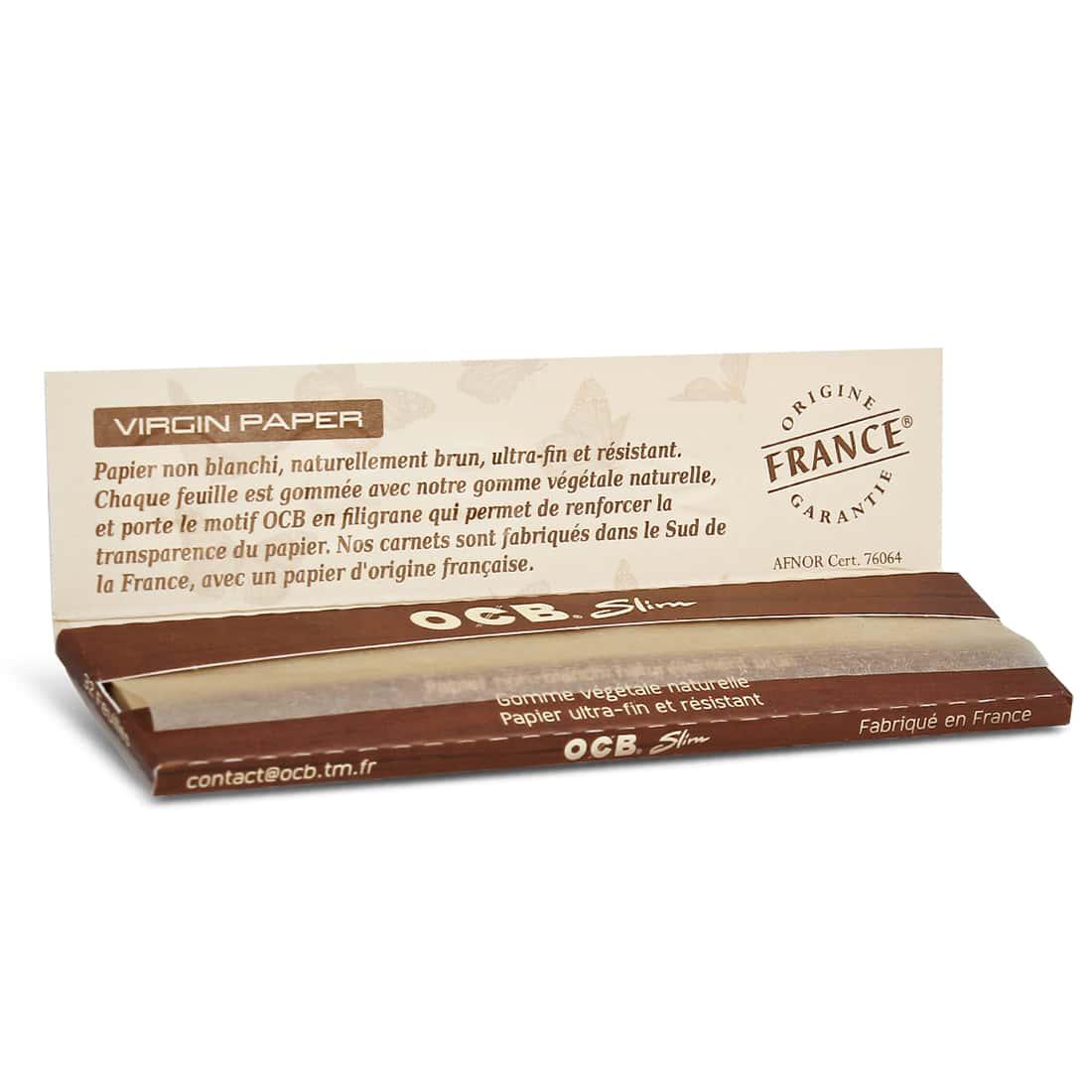 Lot 10 Paquets Feuilles Papier à rouler OCB Slim Non blanchi