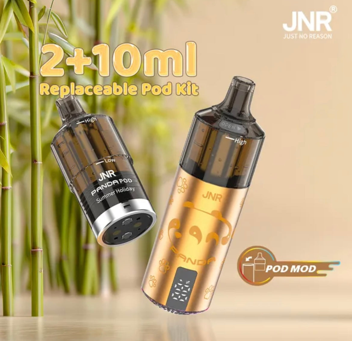 Carton Puff JNR 25500 Panda Rechargeable (Lot de 10)