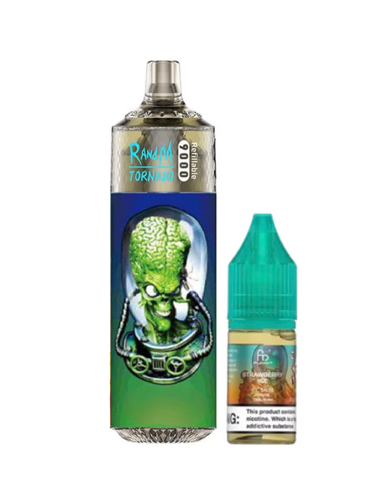 Puff 9000 Tornado Rechargeable 100% Légal - Fraise Banane - Puff Land CBD