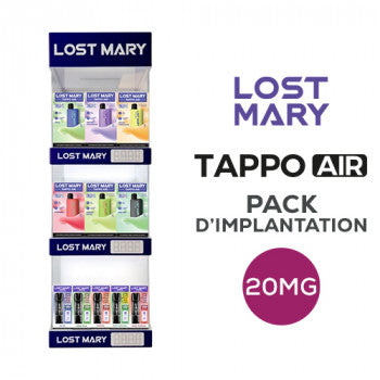 Pack D’implantation Tappo Air Lost Mary 20mg + Présentoir Officiel