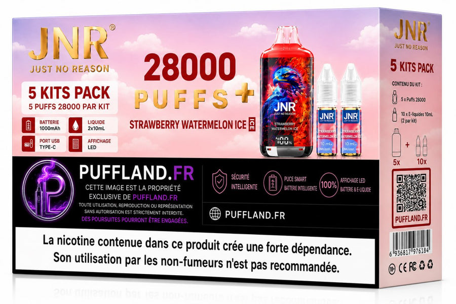 Carton Puff JNR FalconX 28000 (Lot de 5)