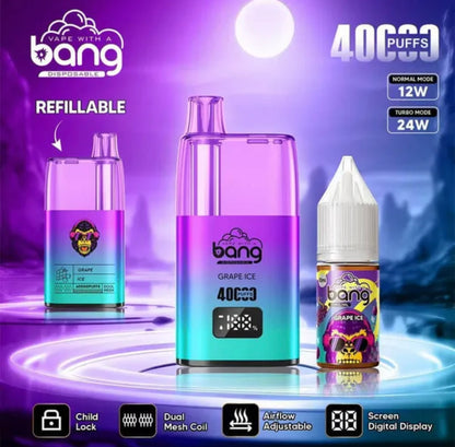 Carton Puff 40000 Bang Rechargeable Réutilisable (Lot de 10)