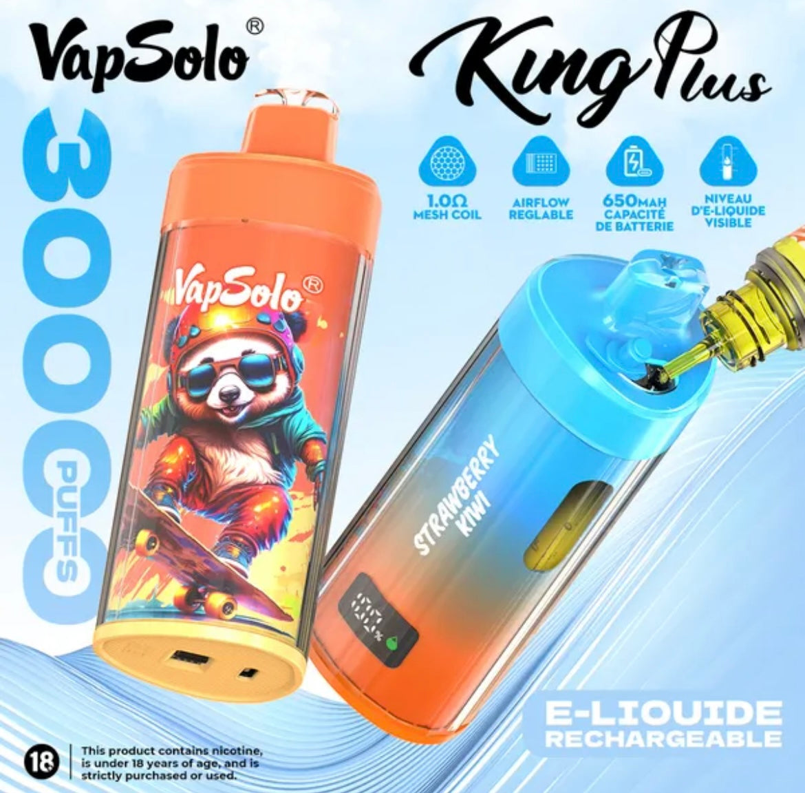Puff 30000 Vapsolo Rechargeable – vue 3