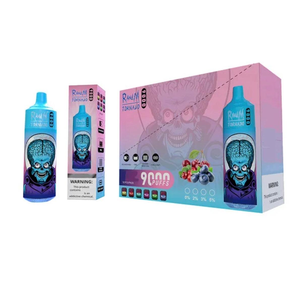 Carton 10 pièces Puff 9000 Tornado Rechargeable 18ml - Puff Land CBD