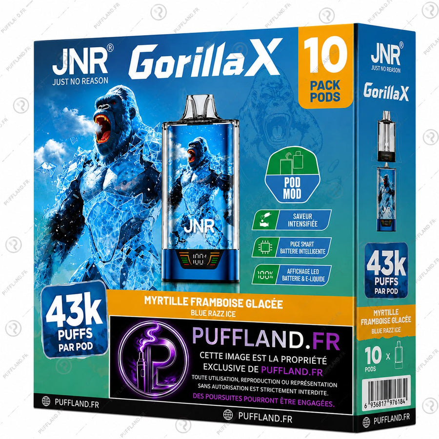 Carton Puff JNR GorillaX 55000 (Lot de 10)