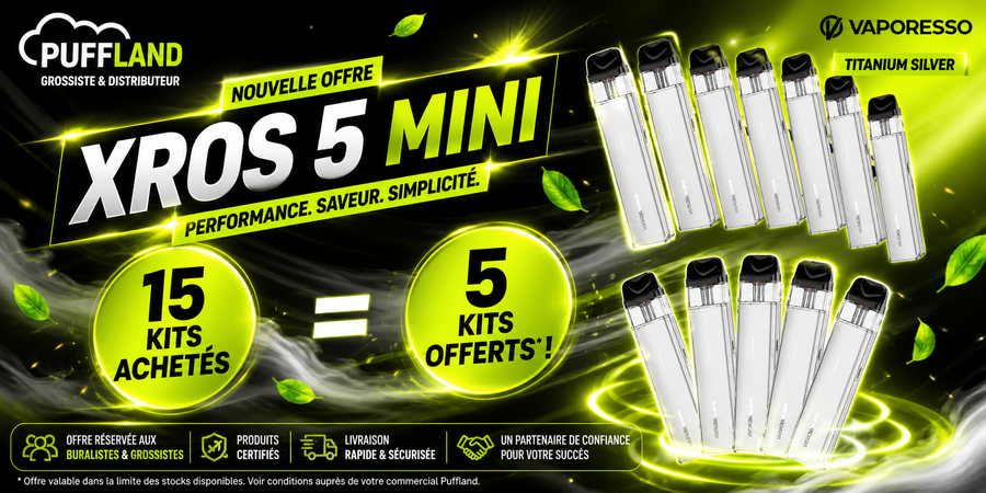 OFFRE KIT XROS 5 MINI TITANIUM SILVER VAPORESSO