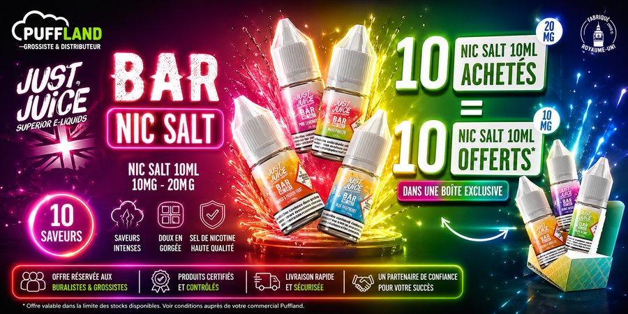 OFFRE BAR SALT NIC SALT 10ML JUST JUICE
