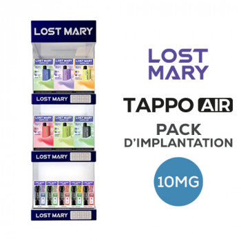 Pack D’implantation Tappo Air Lost Mary 10mg + Présentoir Officiel
