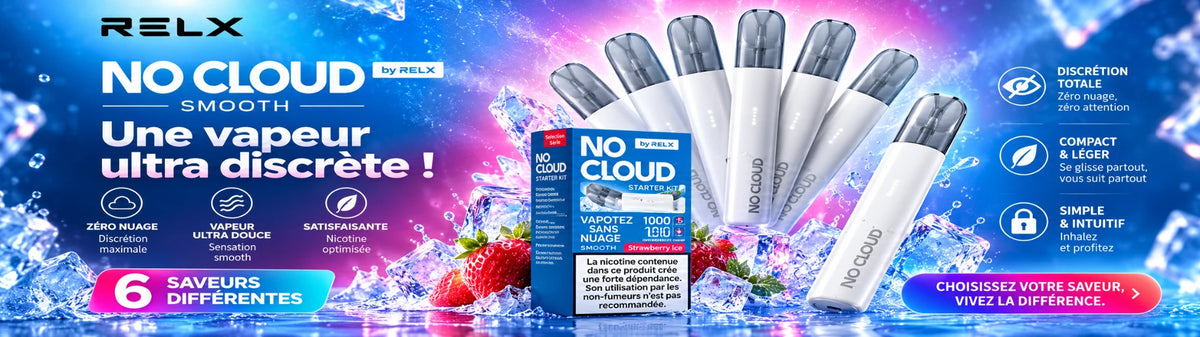 RELX No Cloud Smooth : une vapeur ultra discrète, zéro nuage, 6 saveurs