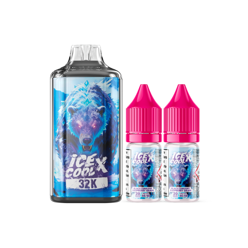 Kit Ice Cool X 32K + 2 e-liquides 10 ml 20 mg – Liquidarom