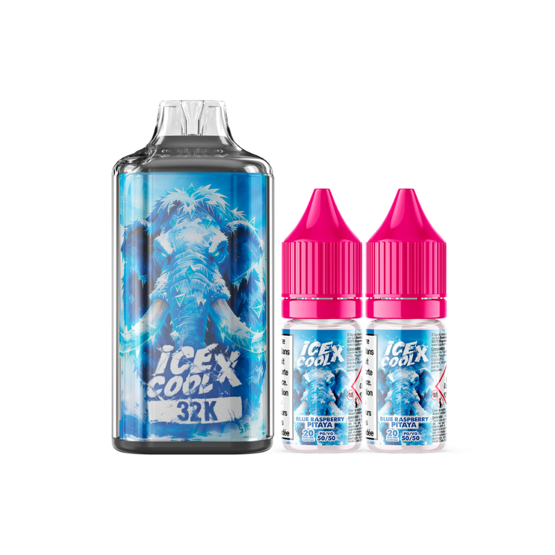 Kit Ice Cool X 32K + 2 e-liquides 10 ml 20 mg – Liquidarom