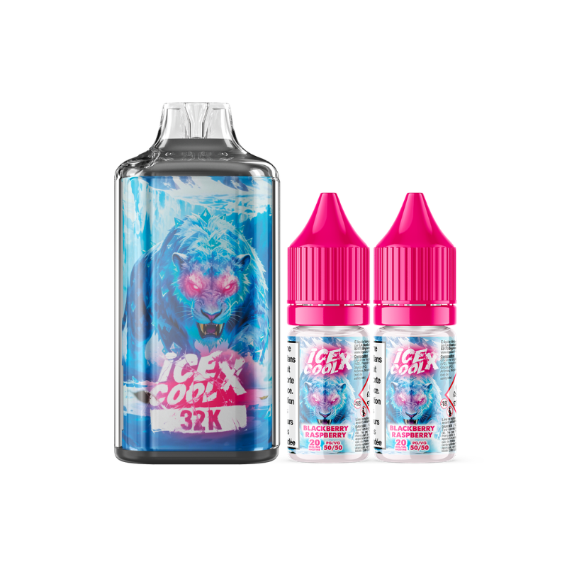 Kit Ice Cool X 32K + 2 e-liquides 10 ml 20 mg – Liquidarom