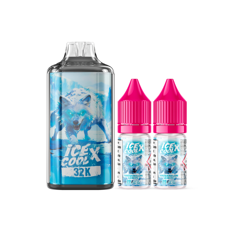 Kit Ice Cool X 32K + 2 e-liquides 10 ml 20 mg – Liquidarom