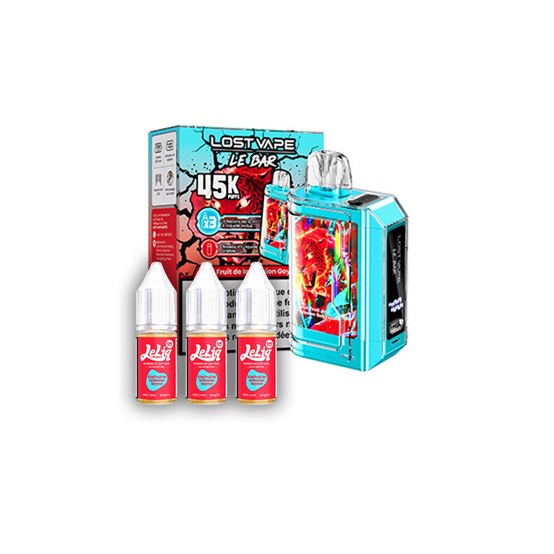 Kit Le Bar 45K + 3 e-liquides 10 ml 20 mg – Lost Vape