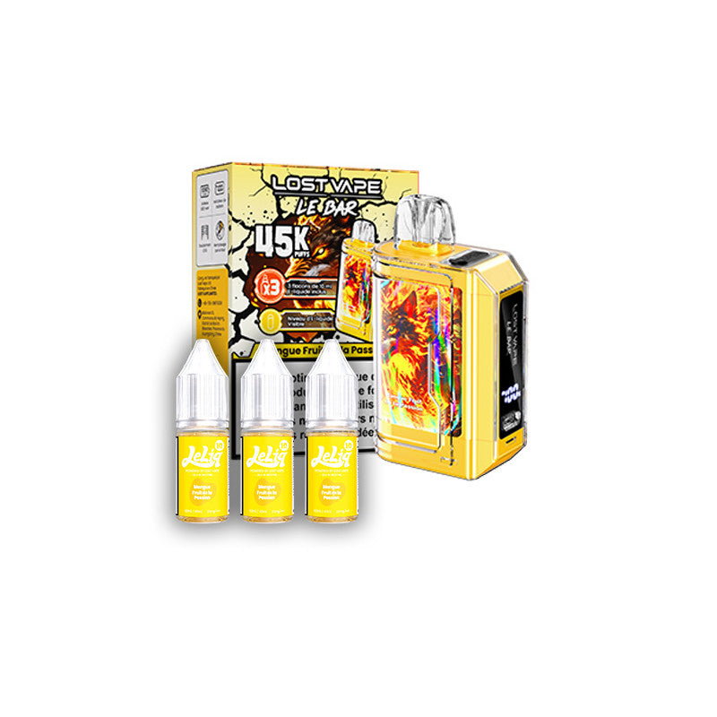 Kit Le Bar 45K + 3 e-liquides 10 ml 20 mg – Lost Vape
