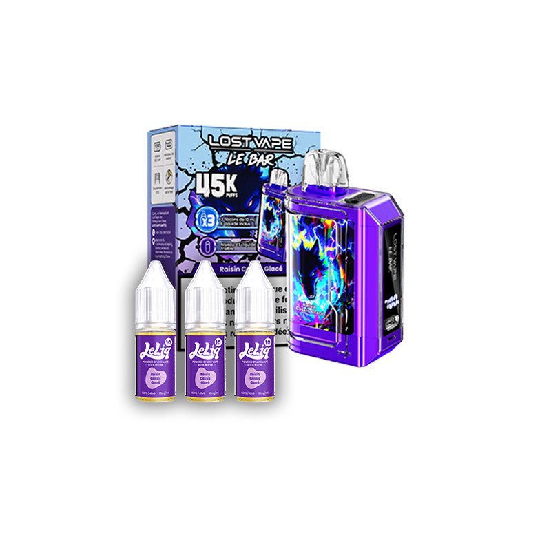 Kit Le Bar 45K + 3 e-liquides 10 ml 20 mg – Lost Vape