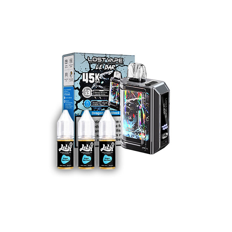 Kit Le Bar 45K + 3 e-liquides 10 ml 20 mg – Lost Vape