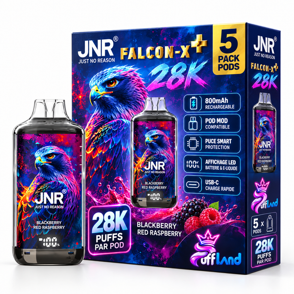 Carton Puff JNR Falcon X 28K 20 mg (lot de 5 ou 10)
