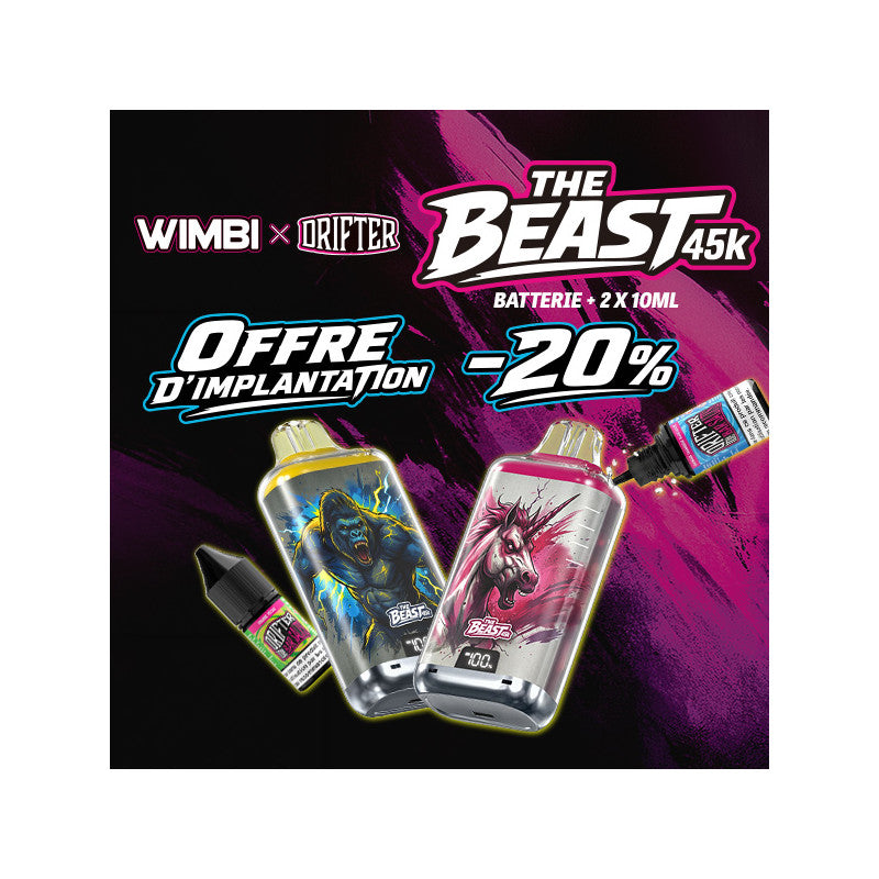 Offre d'implantation The Beast 45K 10 mg (15 kits) – Wimbi x Drifter