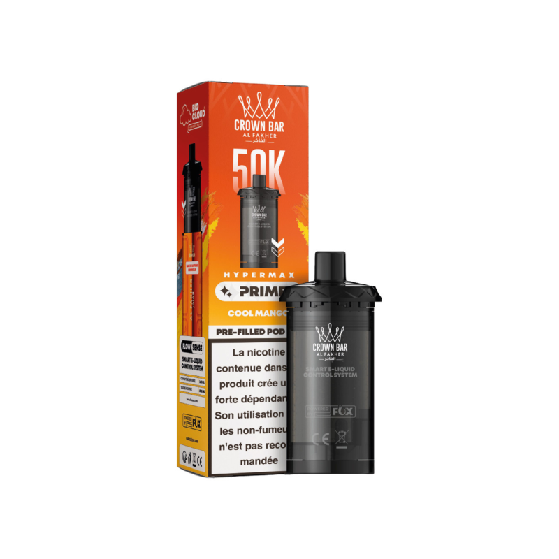 Pack de 2 cartouches Hyper Max Prime 50K 10 ml 6 mg – Al Fakher