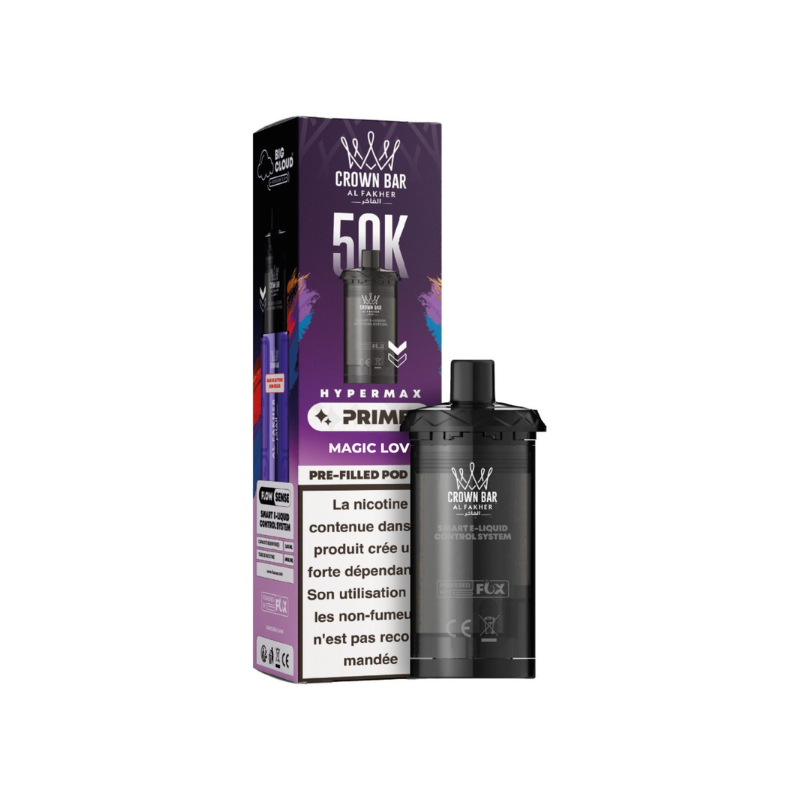 Pack de 2 cartouches Hyper Max Prime 50K 10 ml 6 mg – Al Fakher