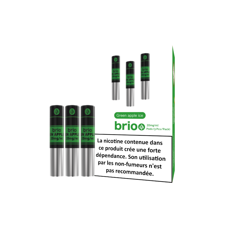 Pack de 3 pods pré-remplis Brio 1 ml 20 mg – Da One