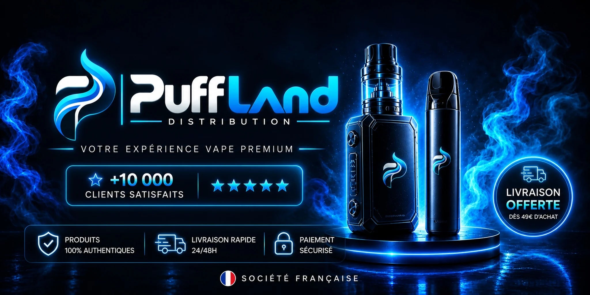 PuffLand Distribution, votre expérience vape premium